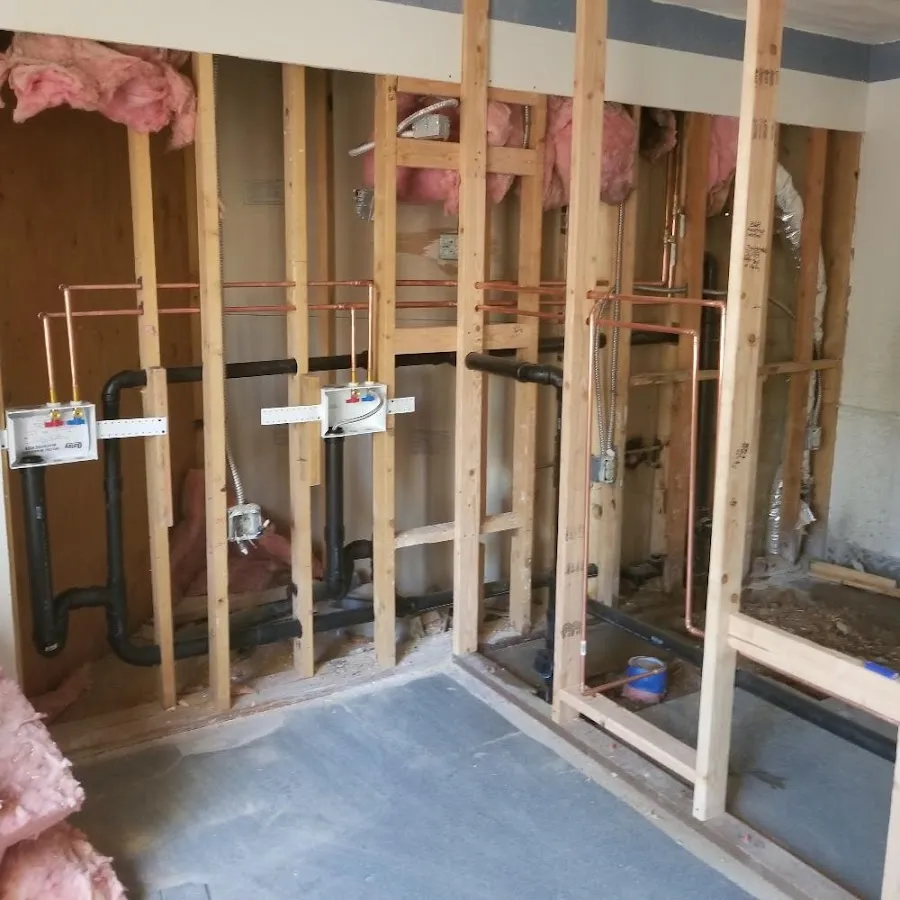Copper pipe rough-in and plumbing installation in Hopkinsville